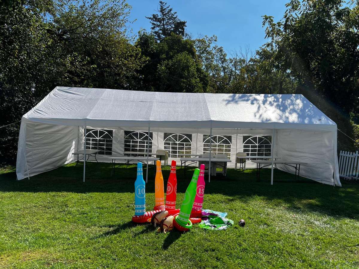 Outdoor Party Tent Setup